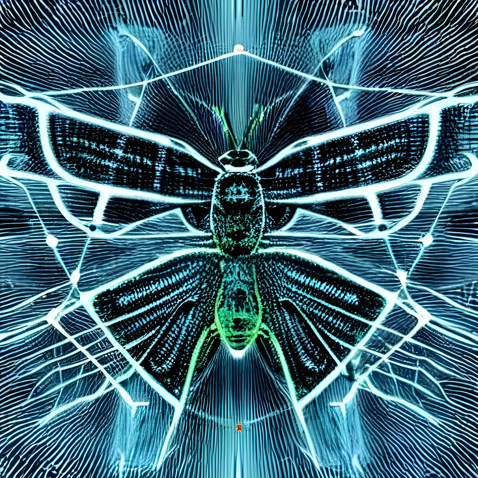 Moth Antennae Quantum Interactions in Psychedelic Gothic Art