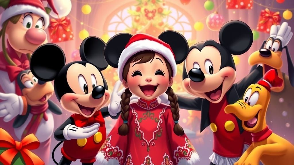Joyful Christmas Celebration with Disney Friends and Young G...