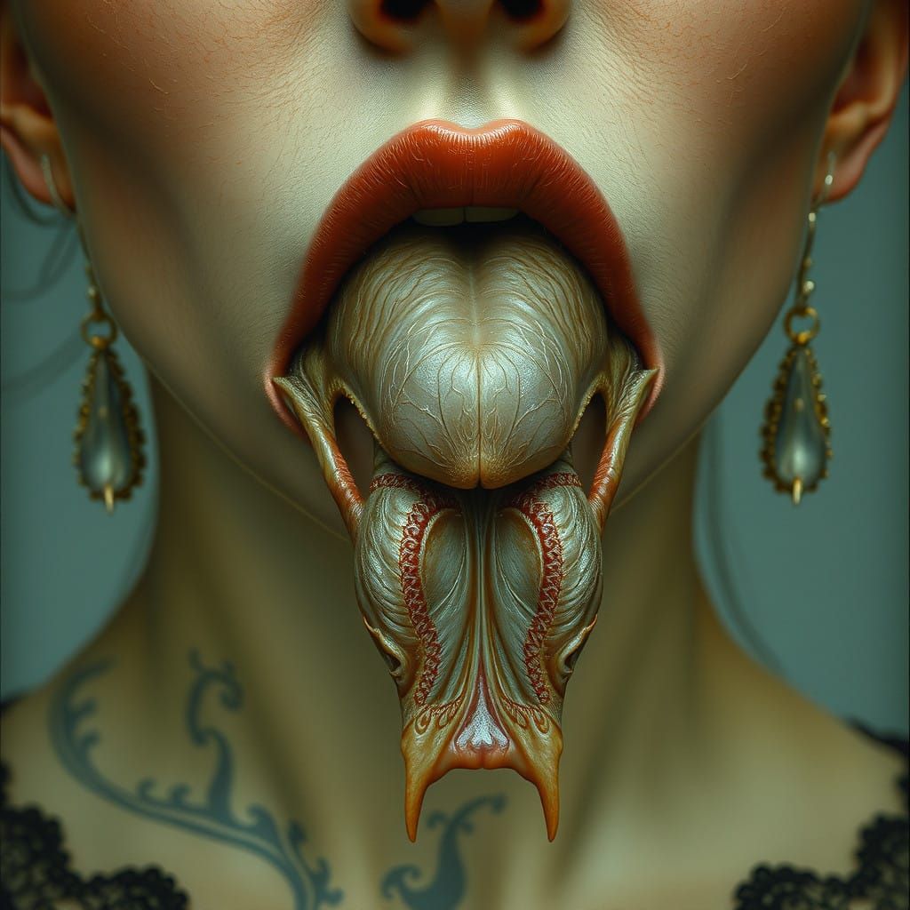 Ethereal Vulture with Luminous Veins