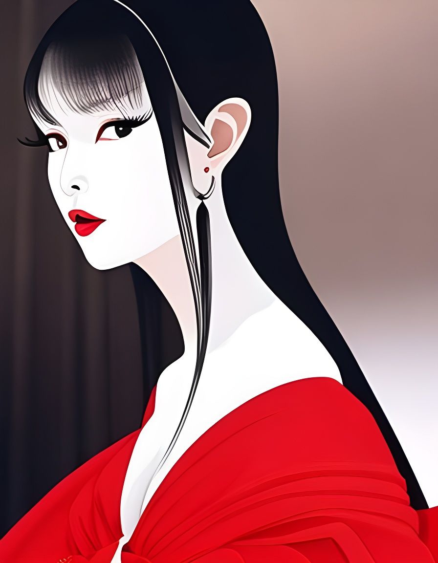 Flamenco Dancer in Red: Watercolor Portrait