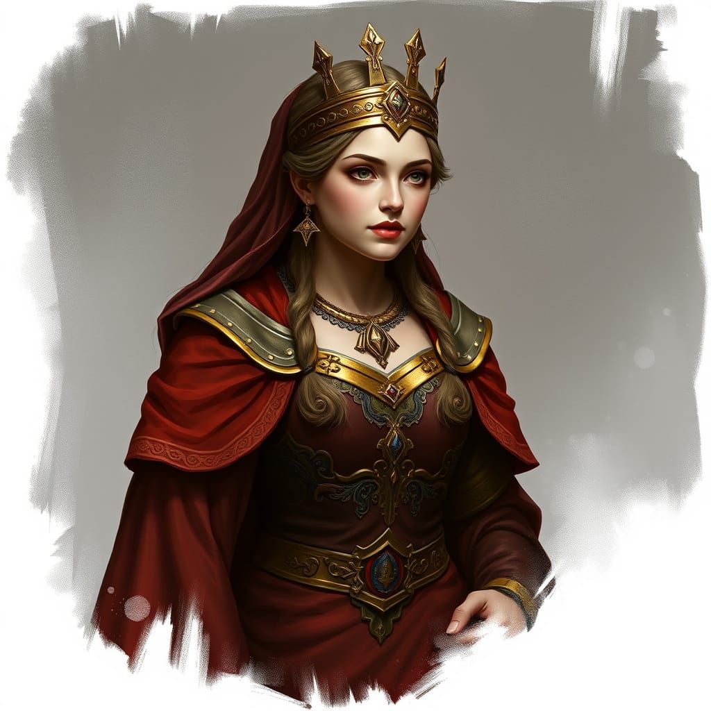 Elegant Medieval Empress in the Elder Scrolls Roleplaying Un...