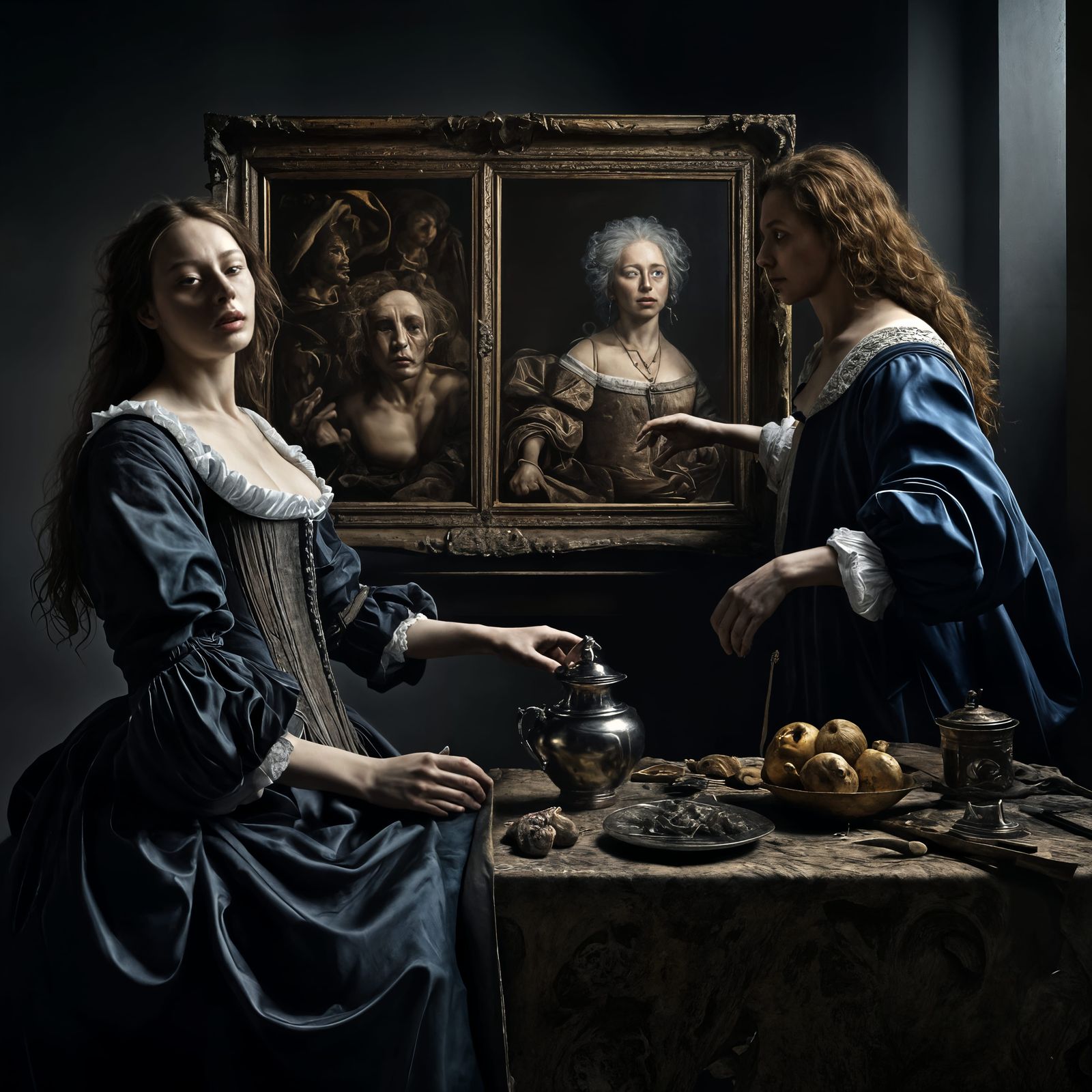 17th Century Daily Life Abstract Portraits