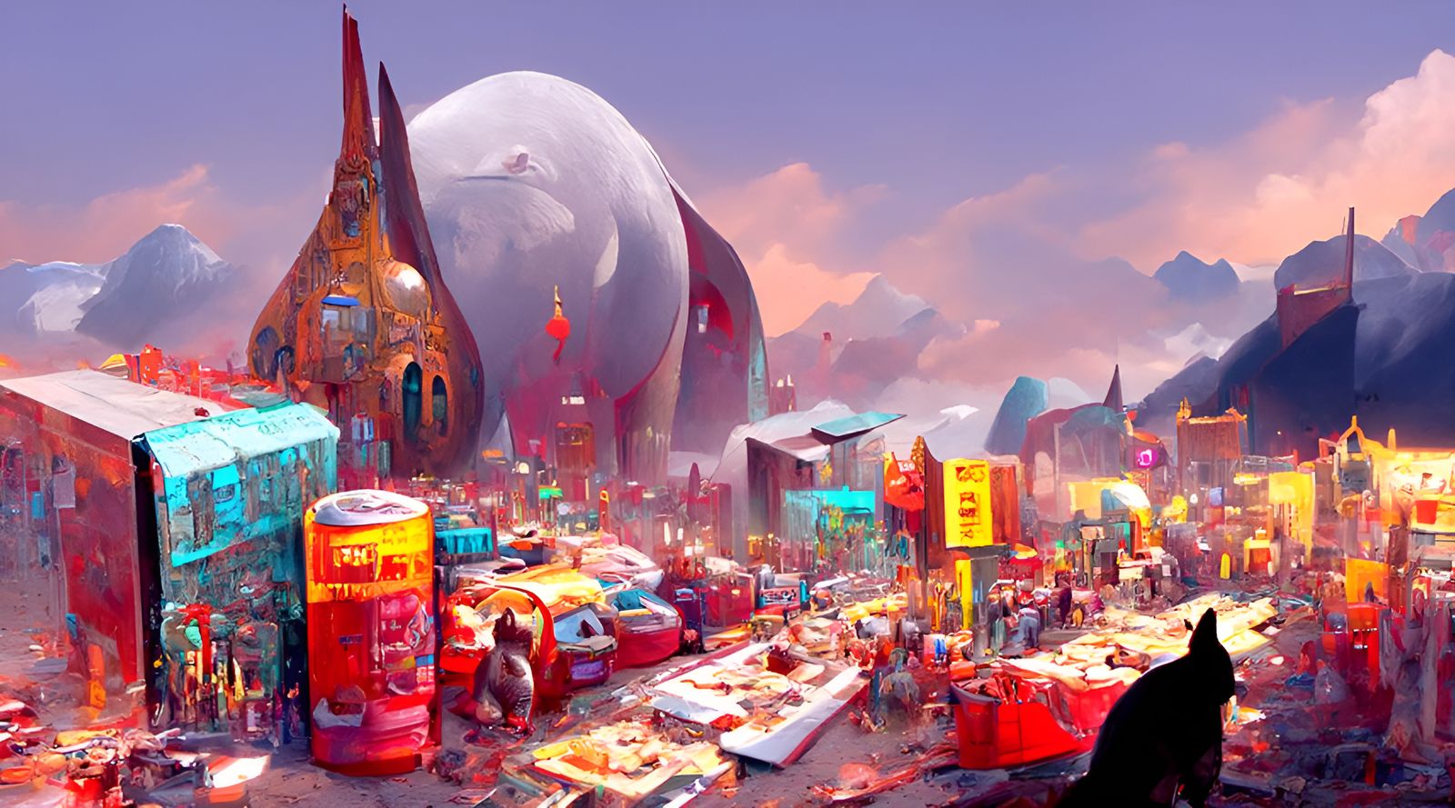 Animal City Market by Nathan Walsh, Simon Stålenhag