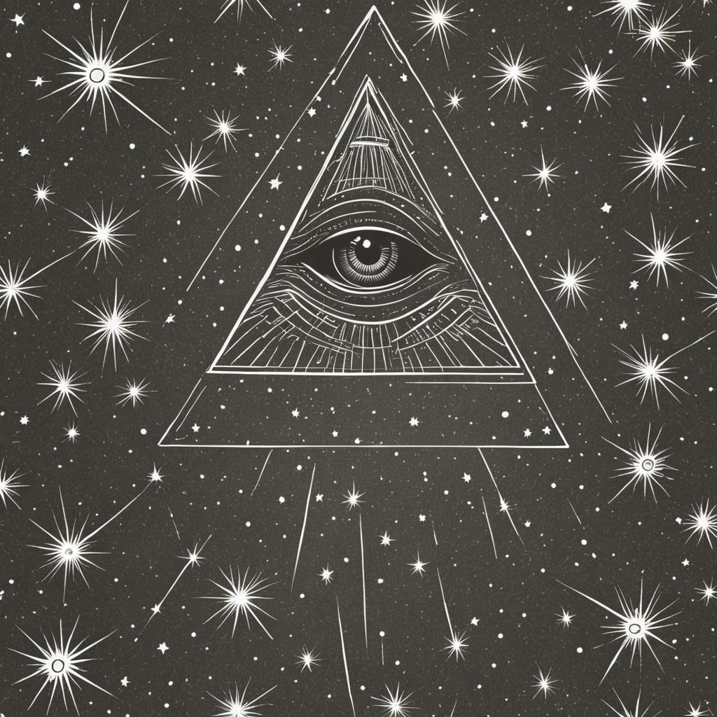 Shooting Star Eye of Providence Night Sky Illusion