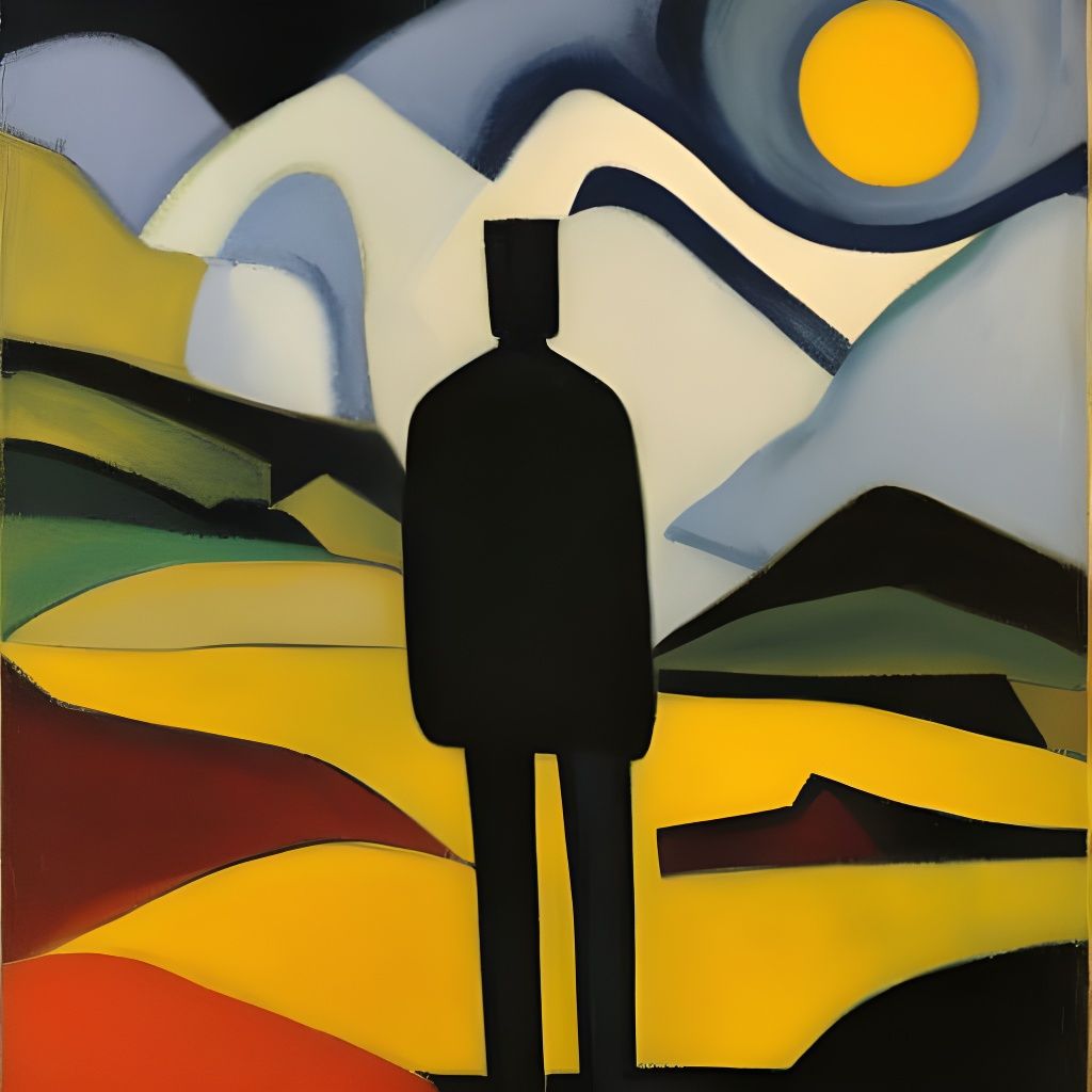 Expressionist Wanderer Above the Sea of Fog