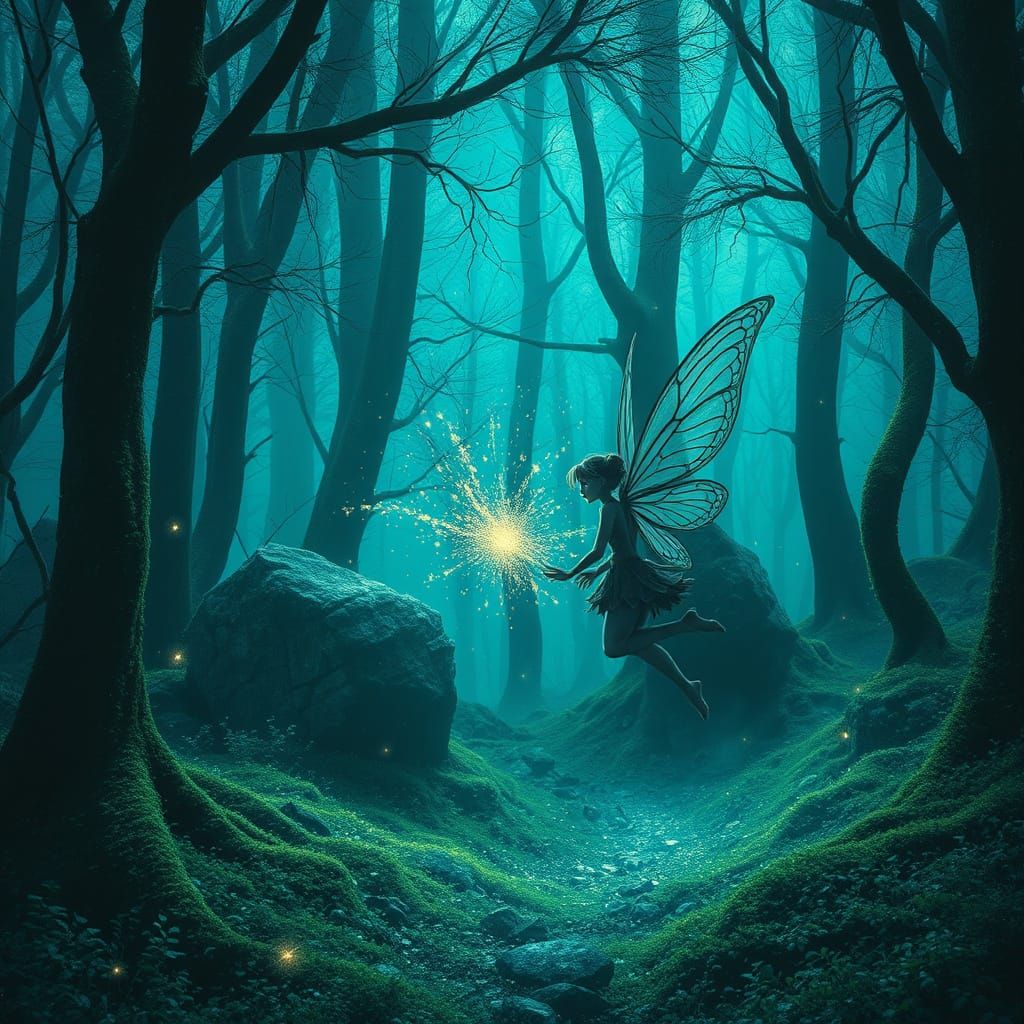 Mystical Eldritch Forest Scene