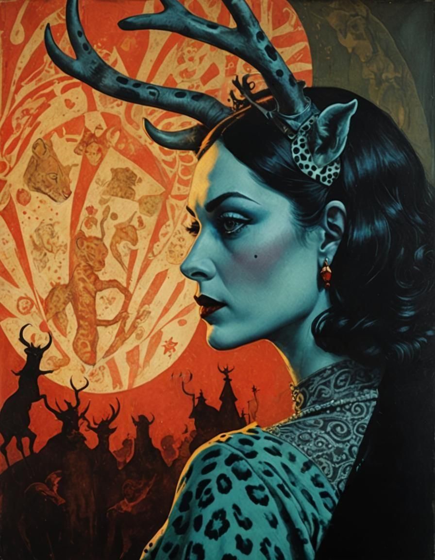 Surreal Circus Artist in Expressionist Style