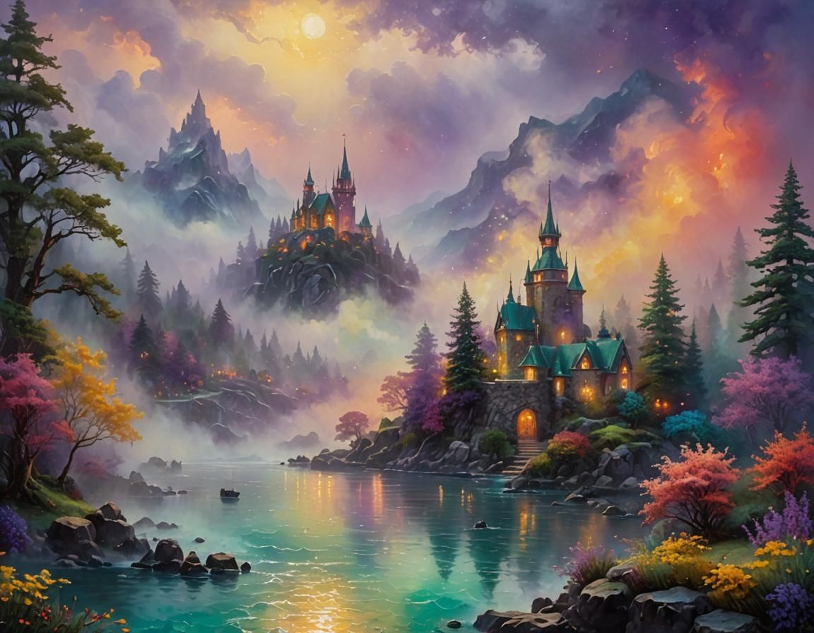 Icy Knight and Armored Wolf in Frozen Landscape