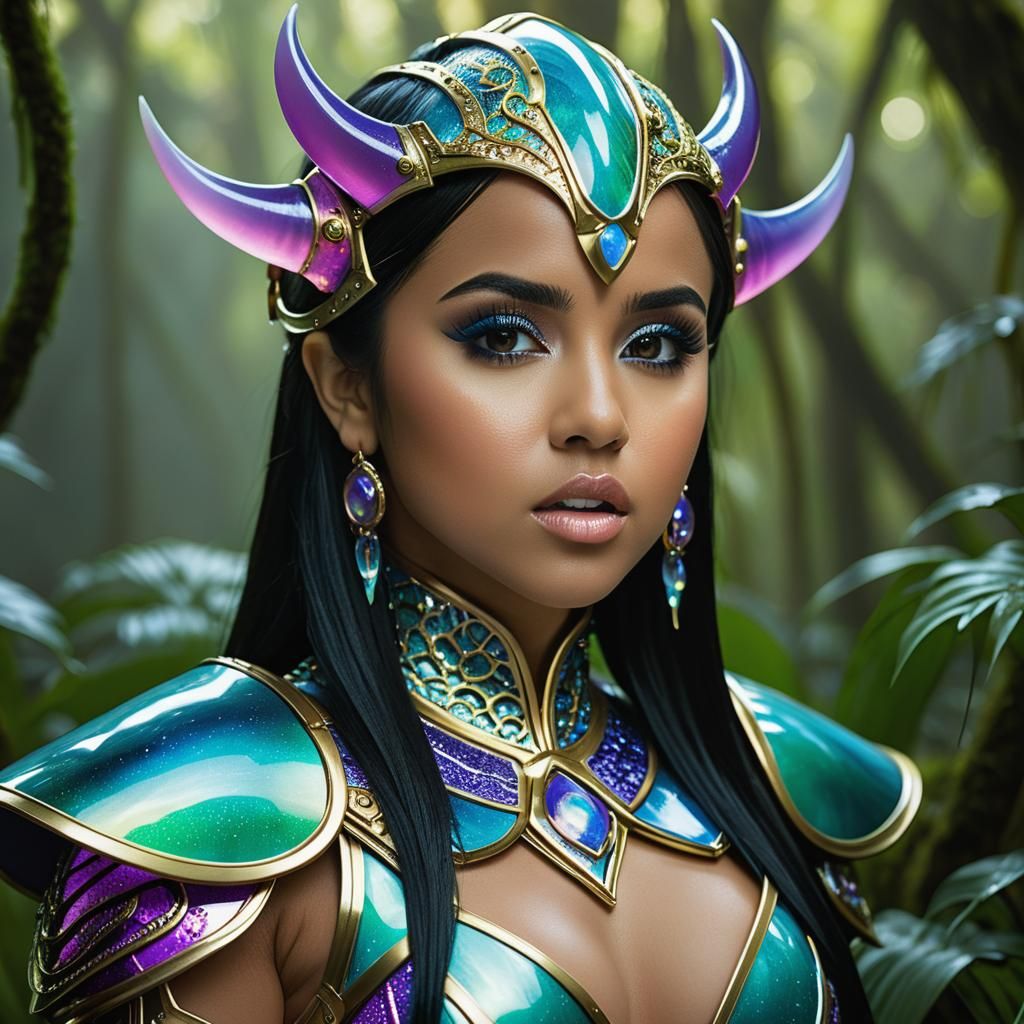 Luminescent Jungle Warrior in Opalescent Armor