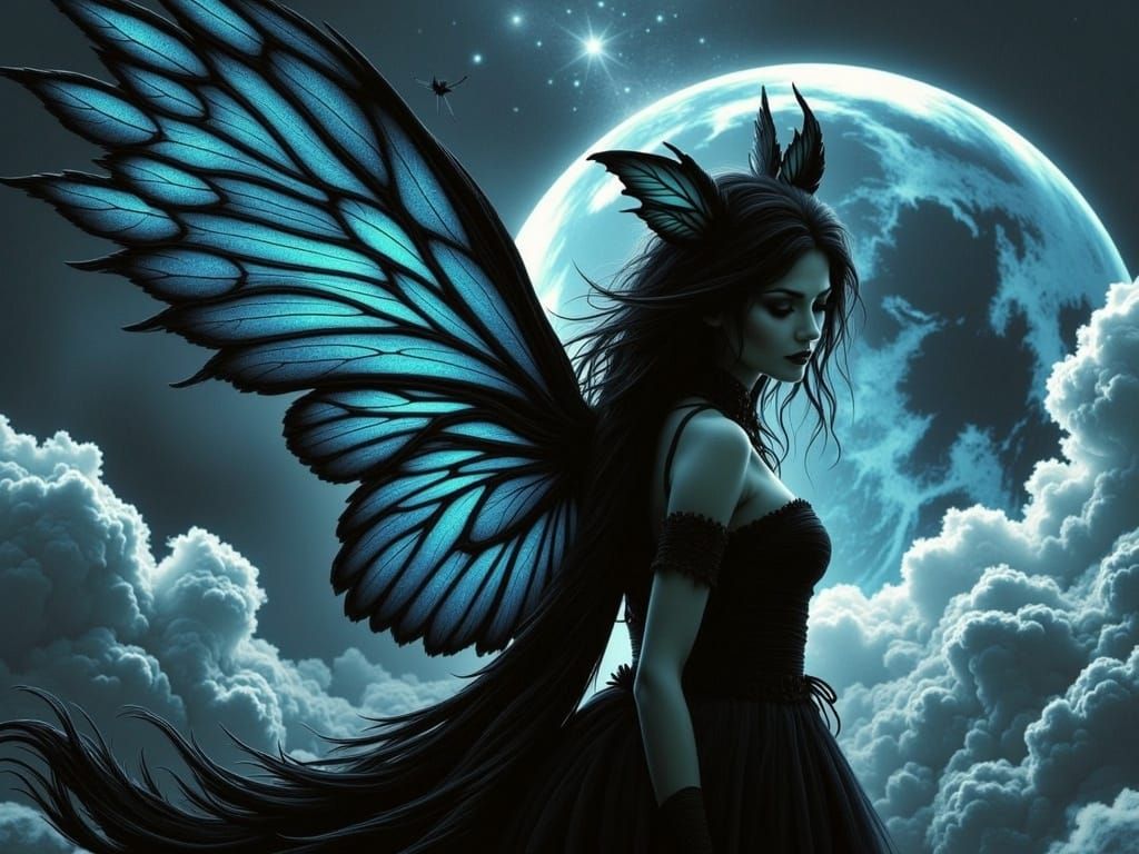 Ethereal Victorian Goth Pixie in Elegant Disarray