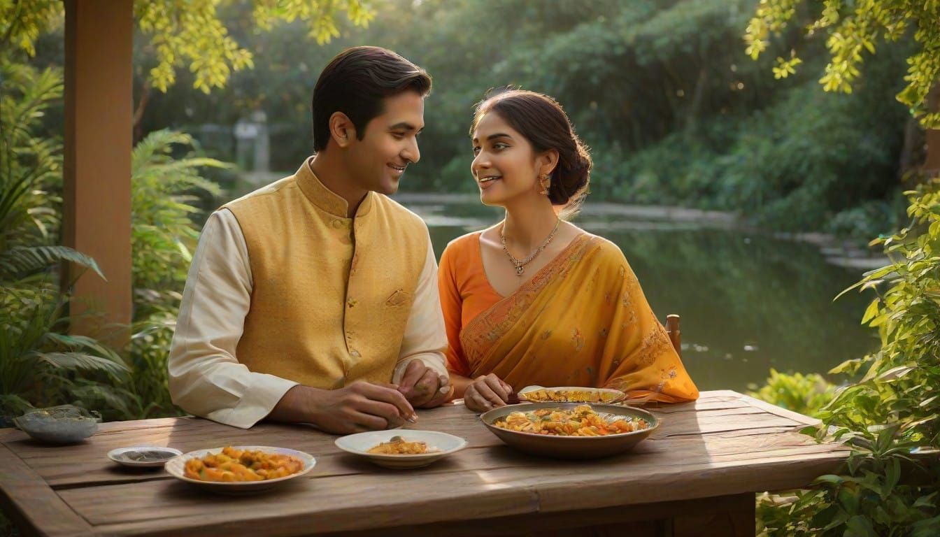 A newly married couple discuss the future