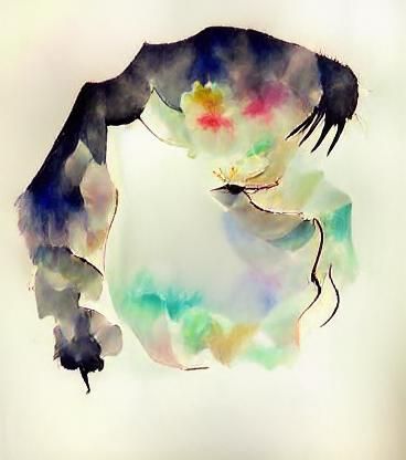 Minimalist Stag and Sun Rays Watercolor