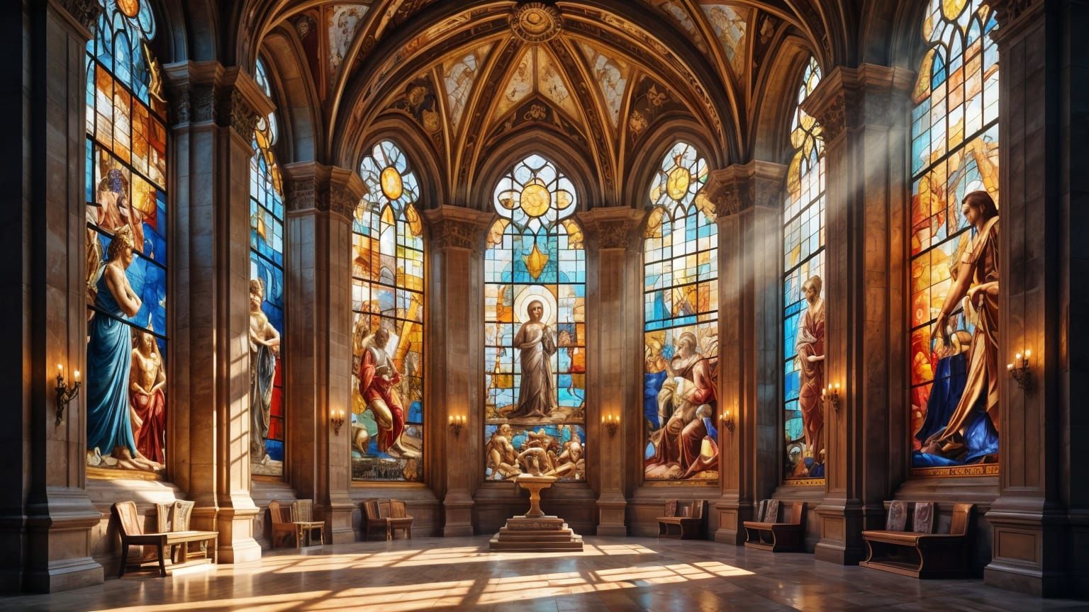 Cathedral Transformed: Stained Glass Sistine Chapel Ceiling