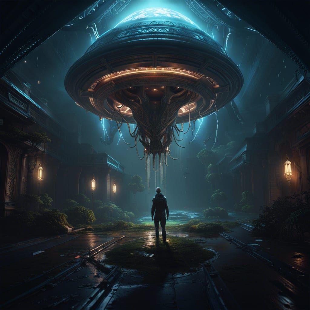 Alien Abduction: Dark Fantasy Concept Art