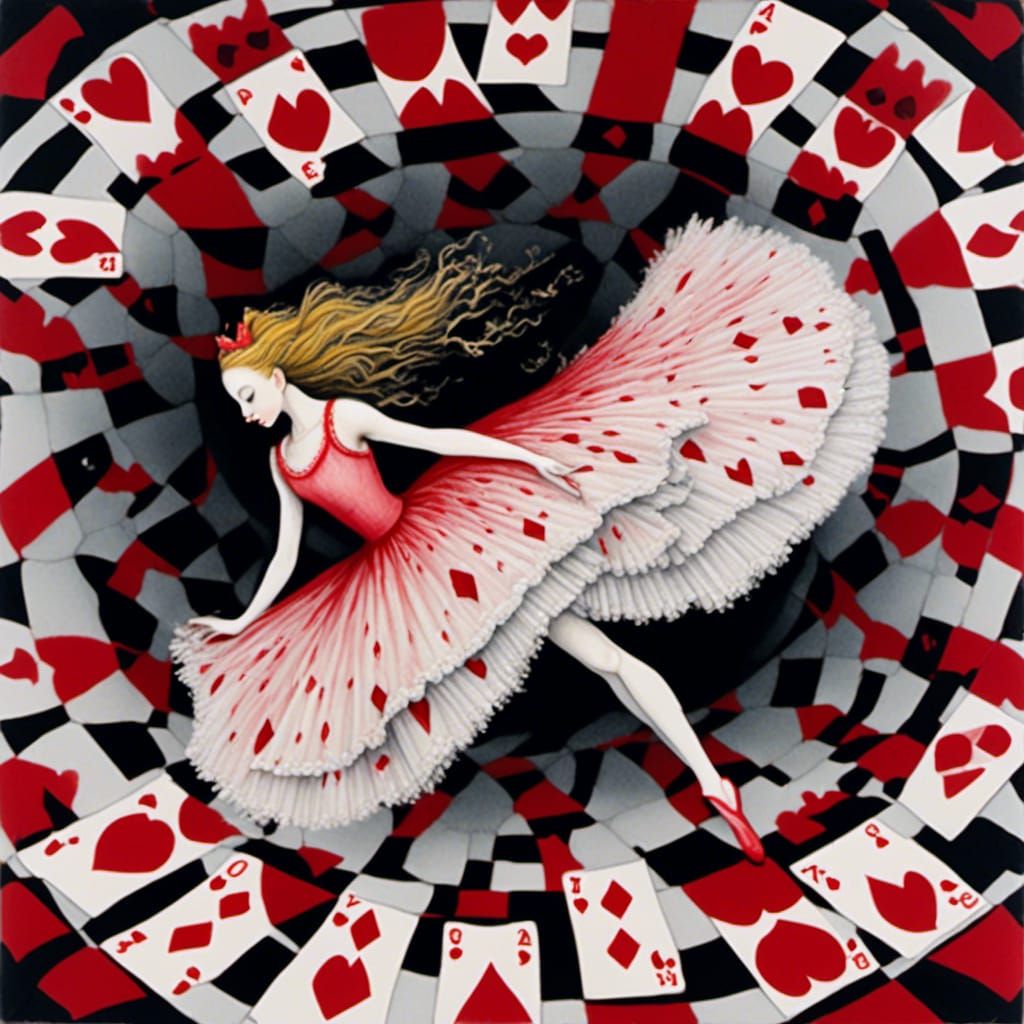 Alice in Wonderland Surreal Descent