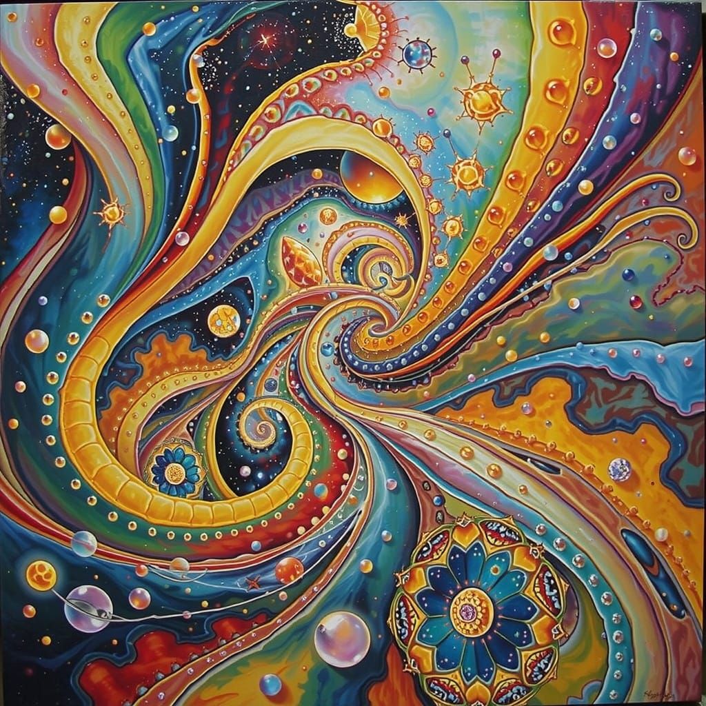 Microscopic Universe: Hyperrealistic Painting of Alien Life