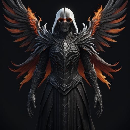 Flaming Phoenix Rises: Fantasy Concept Art