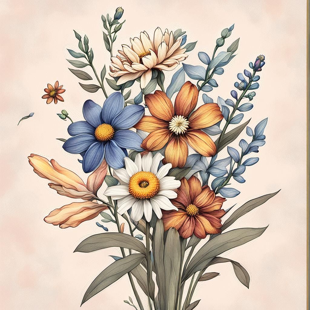 Lush Floral Bouquet Concept Art