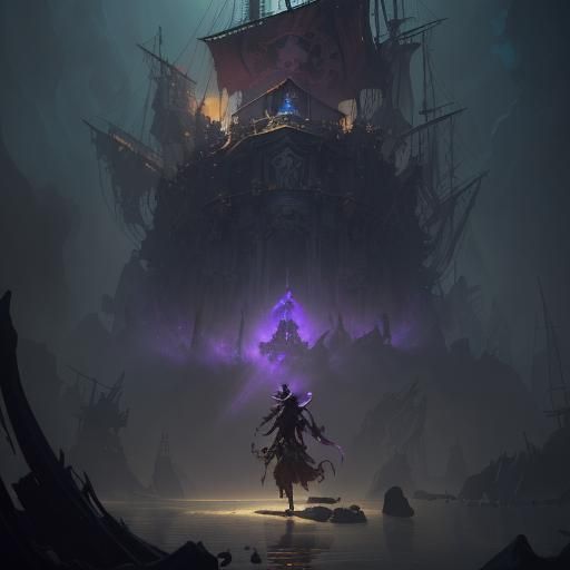 Pirate Treasure: Dark Fantasy Concept Art