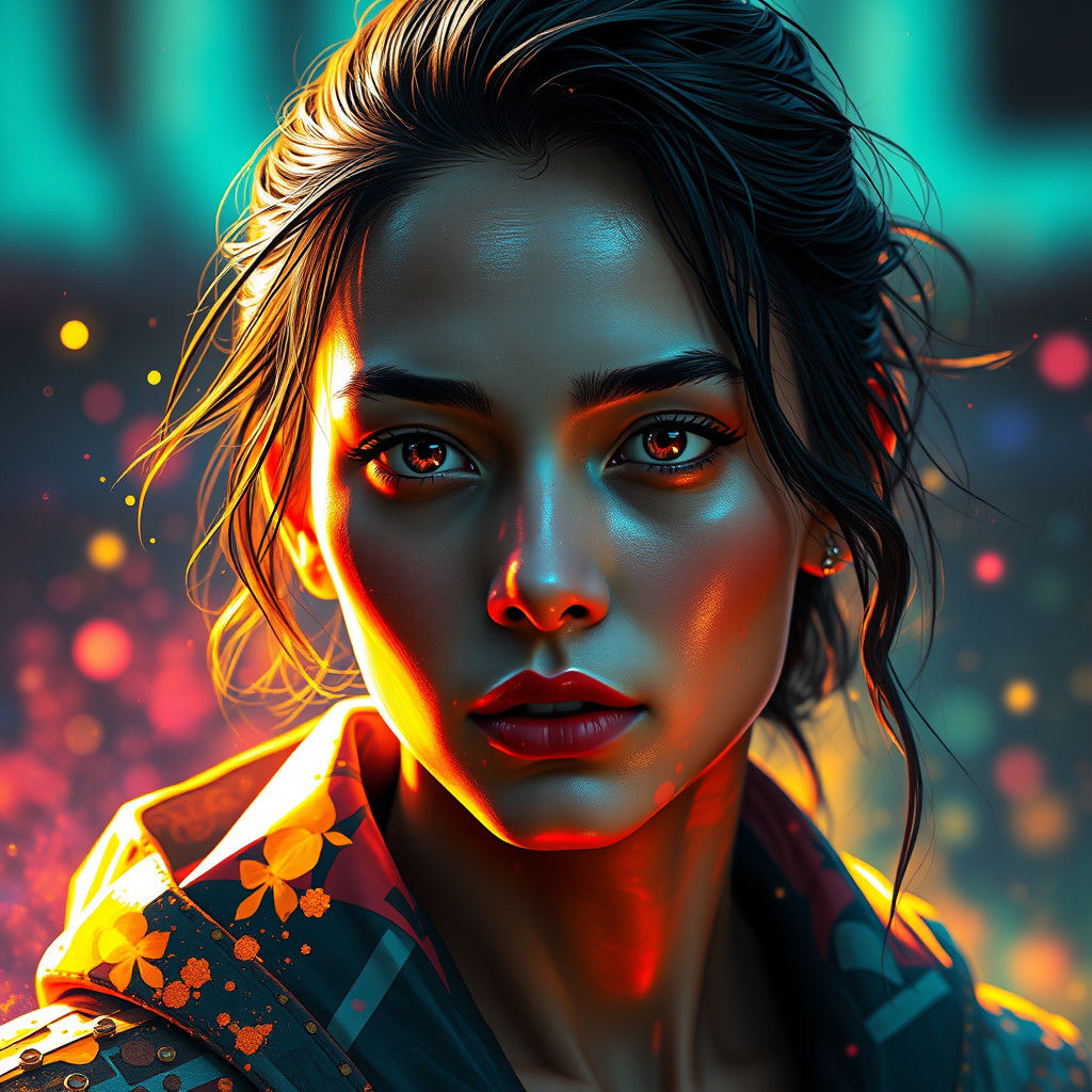 Detailed Portrait with Dynamic Lighting in Unreal Engine 5