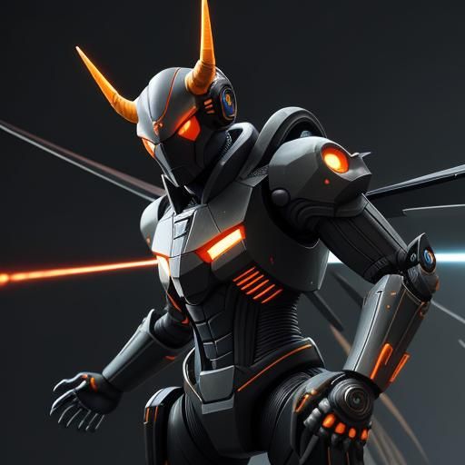 Robotic Wasp Insect and Kraken in Space Battle