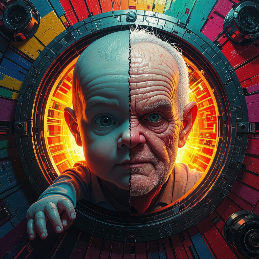 Half-Baby, Half-Old Man Emerges From Time Portal