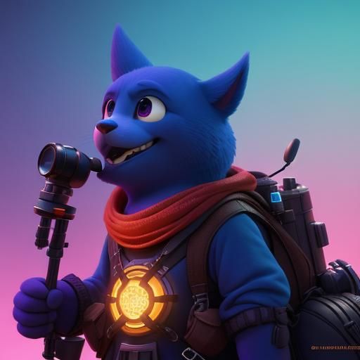 Abstract 3D Render in Pixar Style