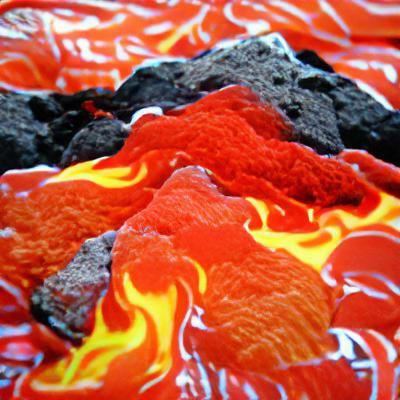 Flowing Molten Lava