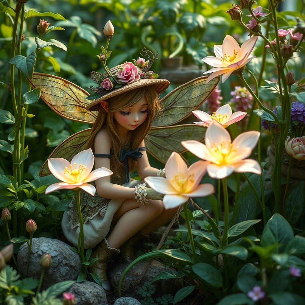 Enchanted Fairy Garden with Clairvoyance Flowers