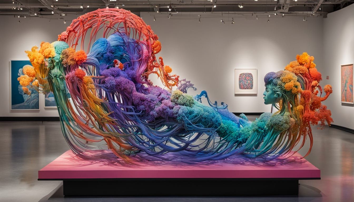 Surrealist Artwork in Modern Gallery