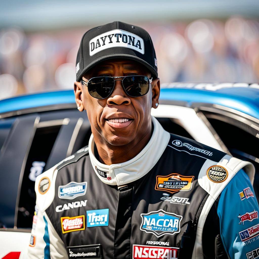 Jay Z as NASCAR Driver at Daytona 500