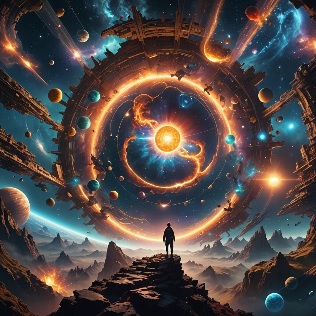 Astral Projection into a Vibrant Universe: Digital Art