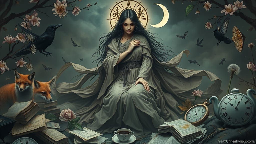 Goddess of Midnight Inspiration in Whimsical Fantasy Art