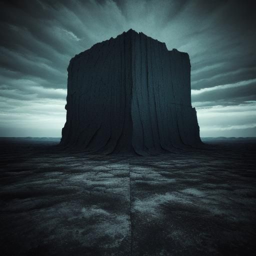 Surreal Desolate Landscape in Abstract Expressionism