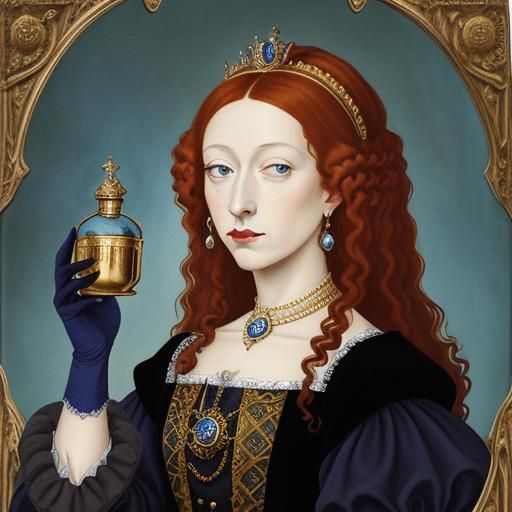Queen Catherine de Medici in Renaissance Alchemy Art