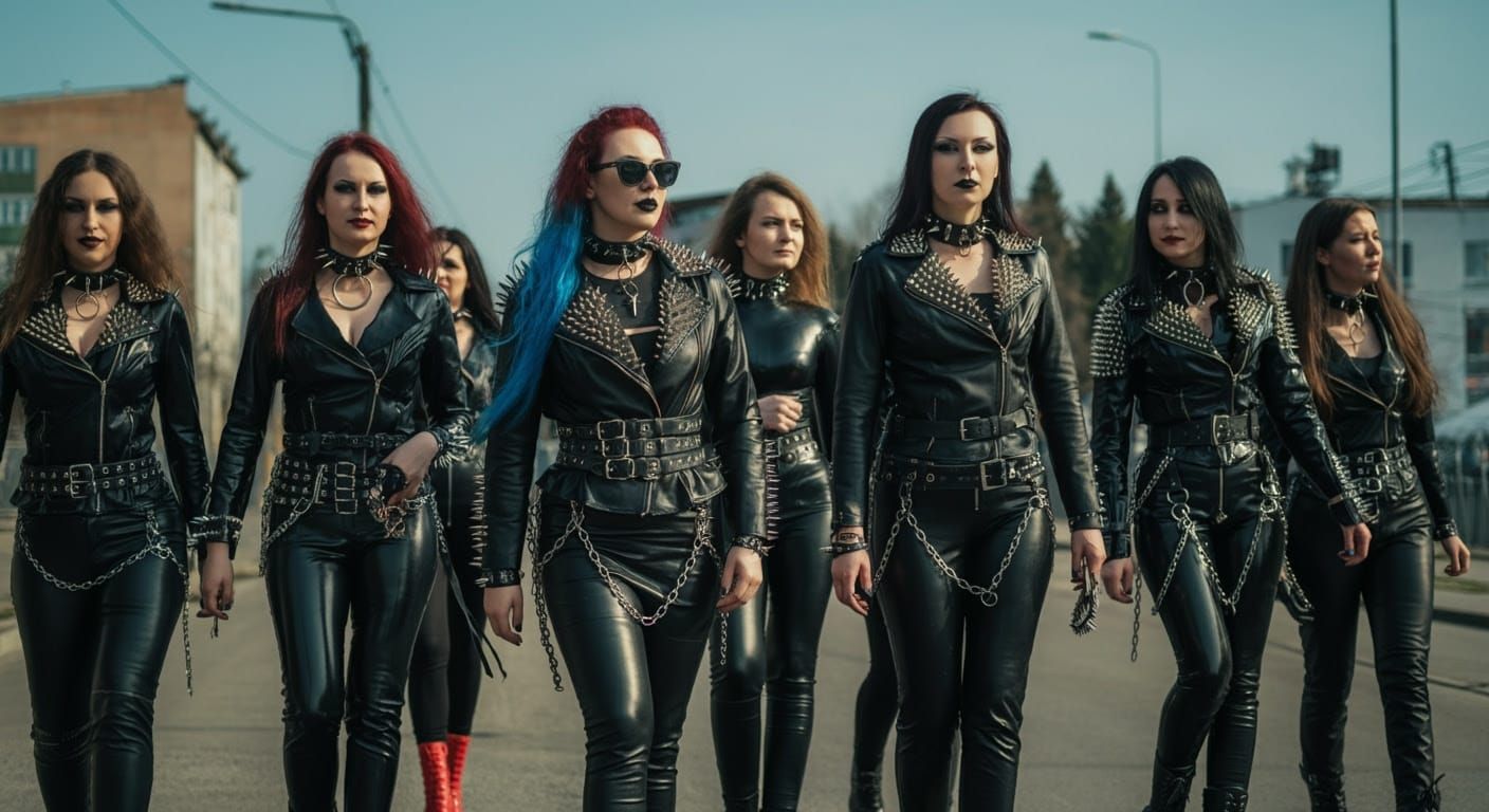 Gothic Fashionistas Stun in Leather and Latex
