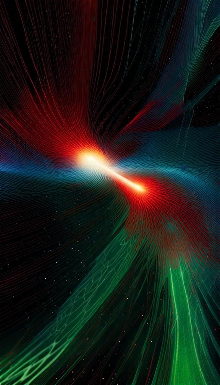 Supermassive Black Hole Collision: A Digital Illustration