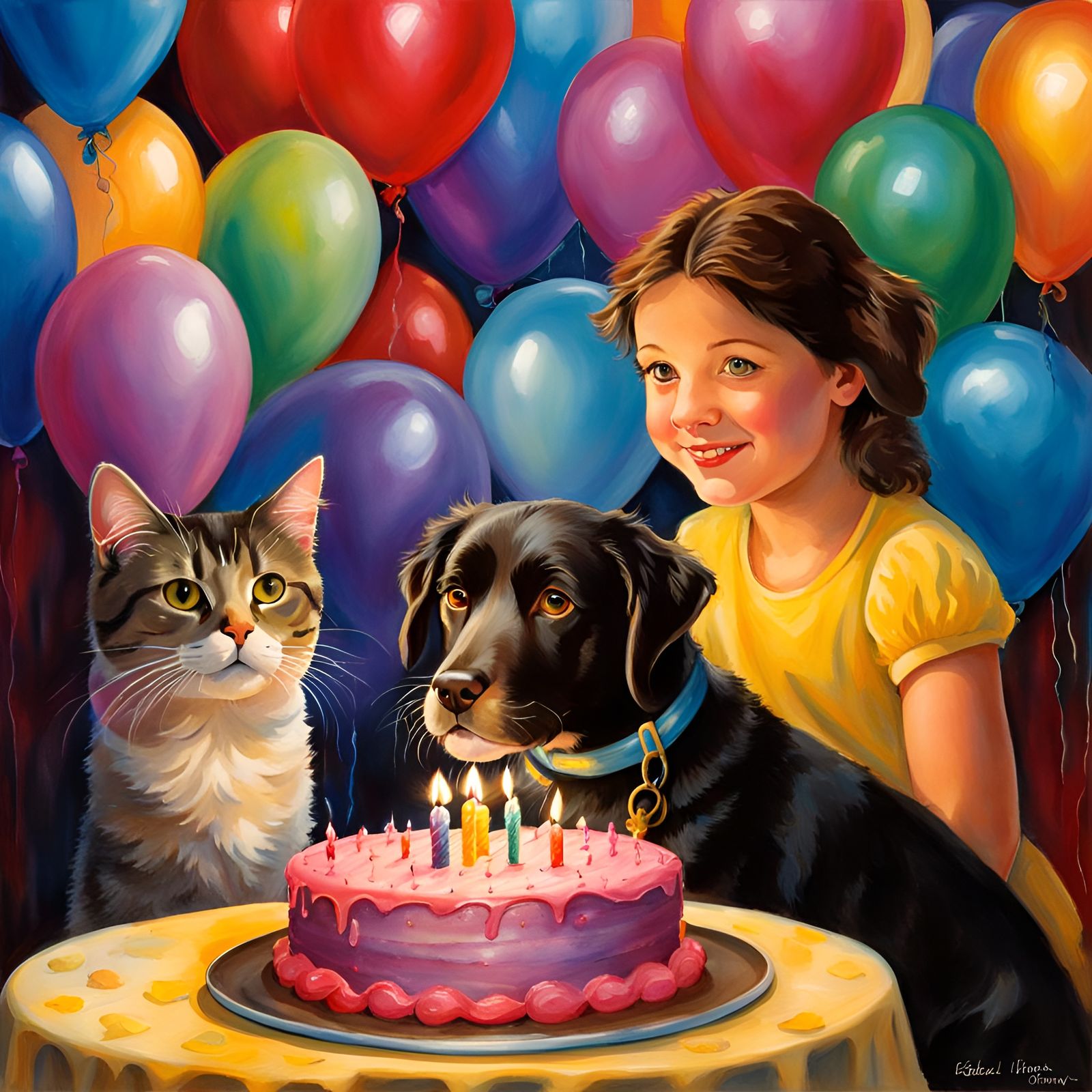 Festive Birthday Party for Haley in Watercolor