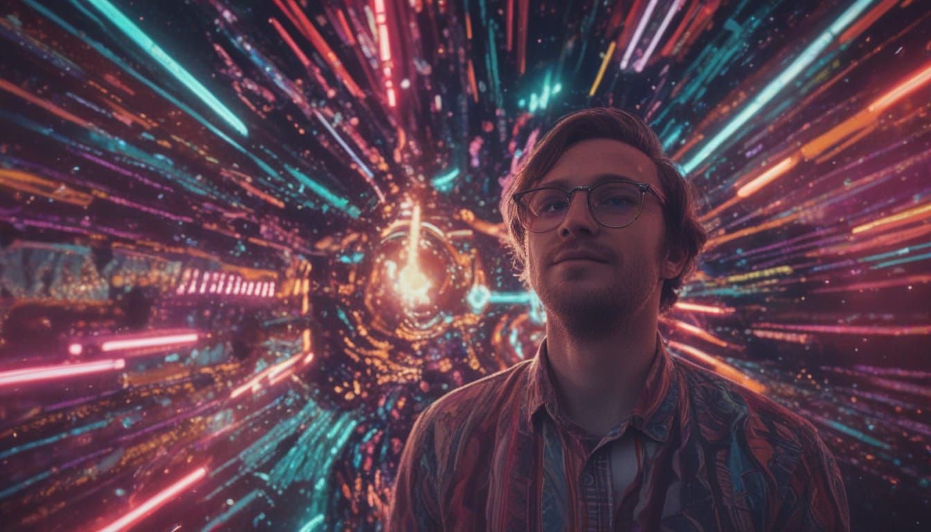 Dreamlike Surrealist Scene in Vibrant Stylized Realism