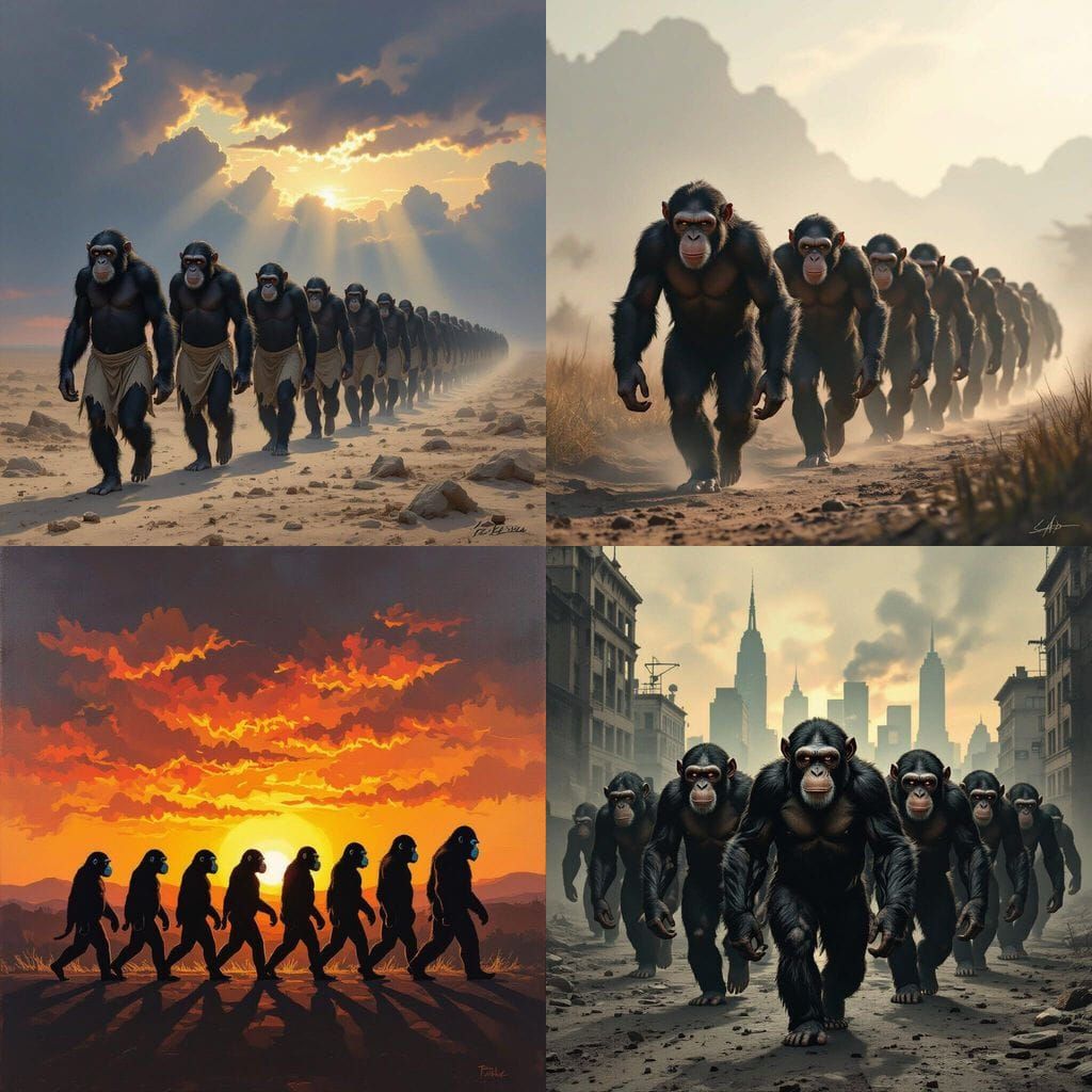 Apes Evolve Towards Humanity