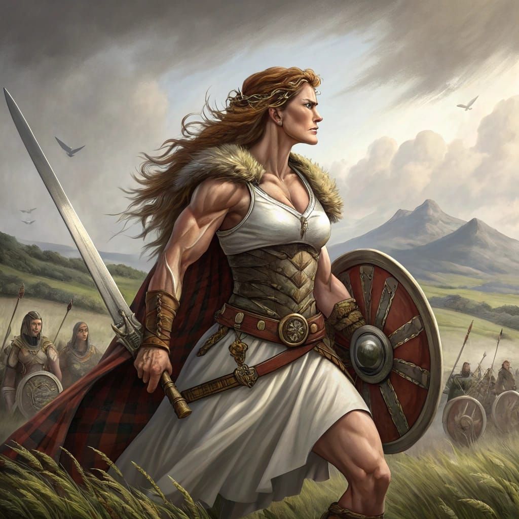 Warrior Queen of Ancient Britain in Celtic Attire