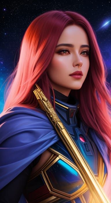 Queen of Mars Portrait in Anime Style