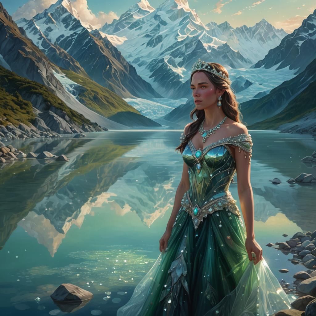 Crystal Princess at Mount Cook: Fantasy Concept Art