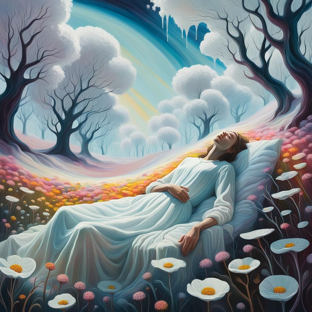 Dreamcore: Surrealist Dreamscape with Melting Trees