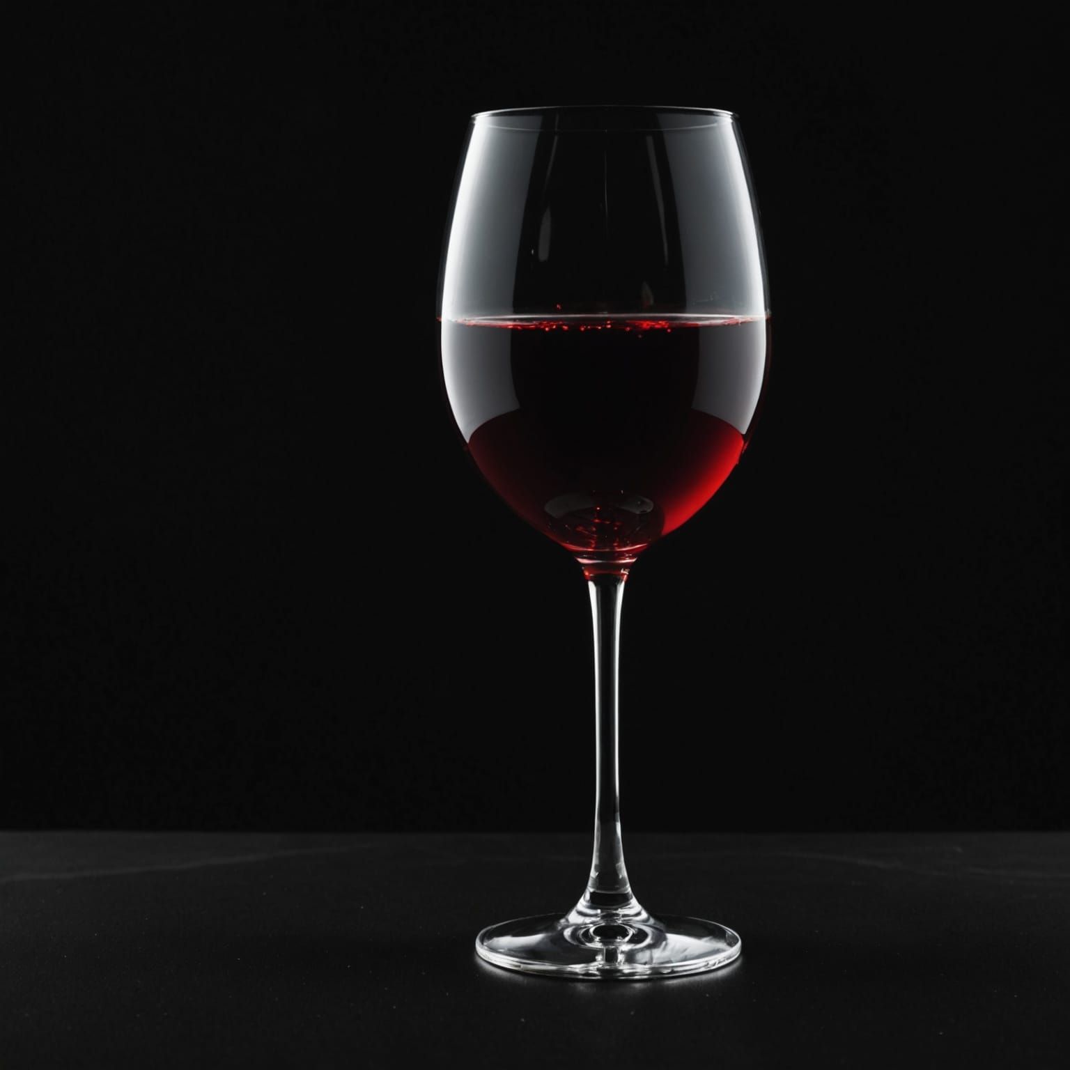 Red Wine in Dark Elegance