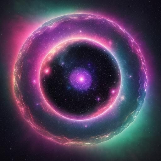 Colorful Star Streaks Across Neon-Lit Suburban Night