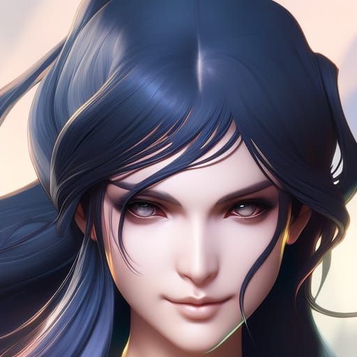 Beautiful Woman Portrait in Hyperdetailed Style