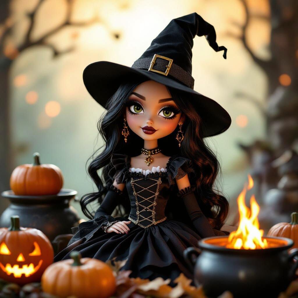 Bratz Witch Doll in Elegant Halloween Pose