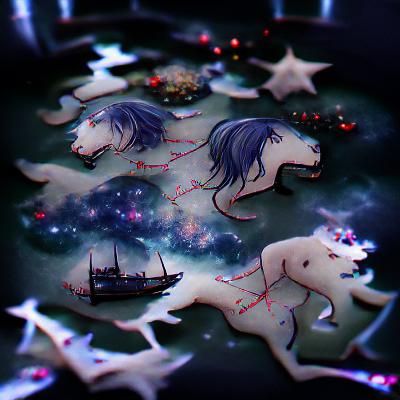 Ethereal Constellation of Lost Dreams in Night Sky