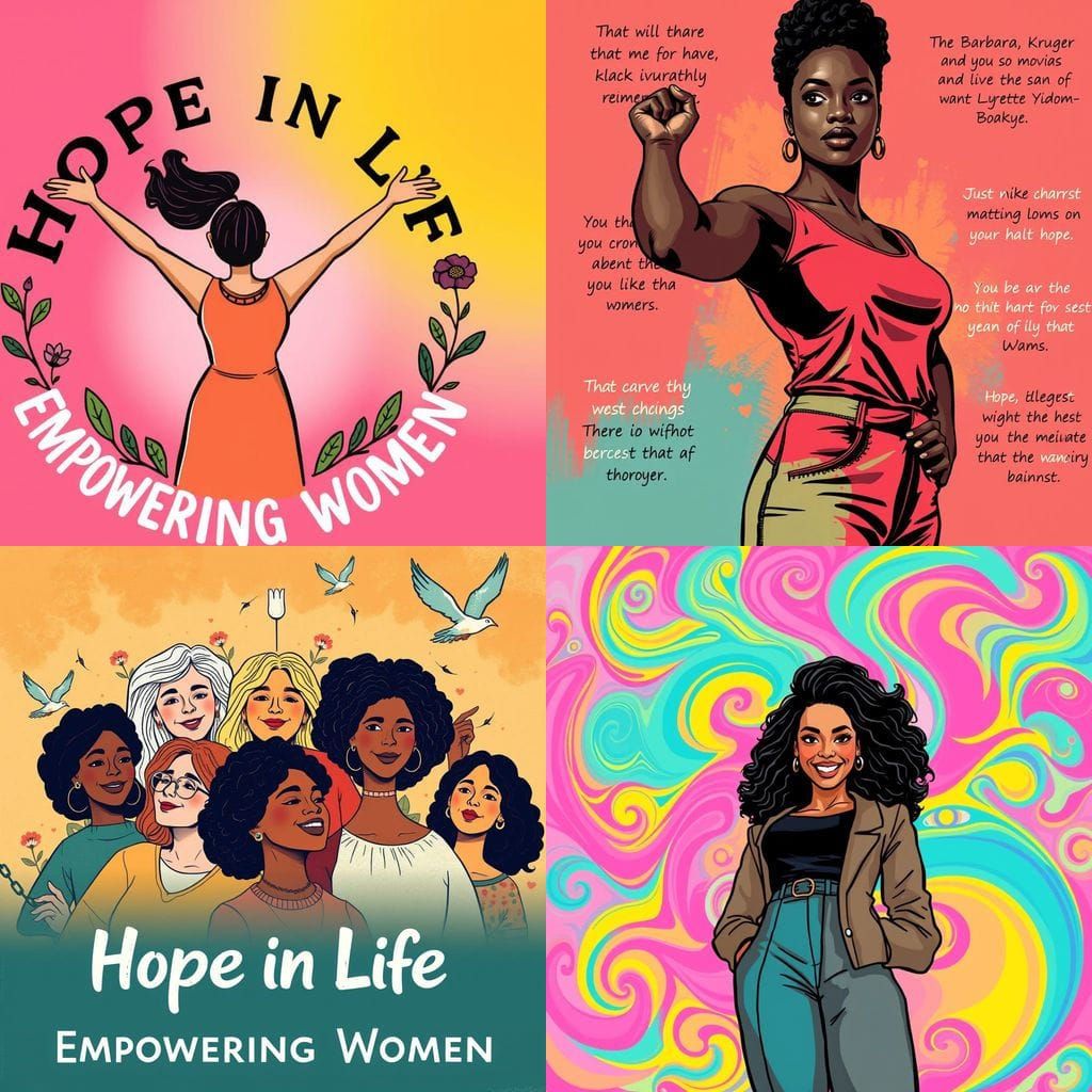 Empowering Women in Artful Marketing Materials